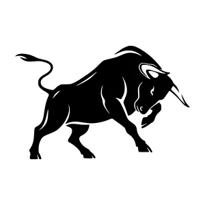 Black Bull Silhouette Vector Illustration