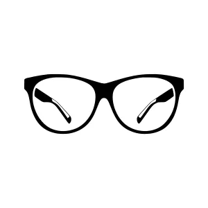 Black Glasses Icon - Vector Illustration