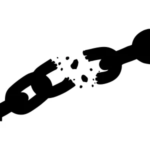 Broken Chain Illustration - Vector Graphic