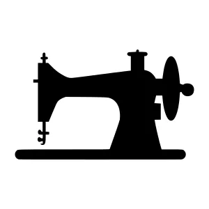 Vintage Sewing Machine Silhouette