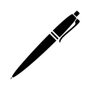 Black Pen Icon - Vector Illustration