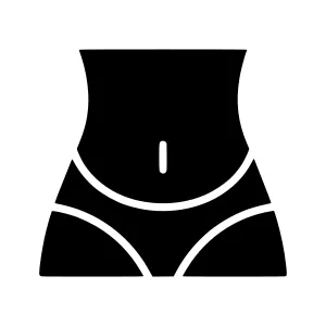 Silhouette Waistline Icon - Minimalist Body Shape