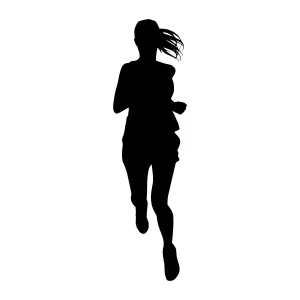 Silhouette Runner - Athletic Woman Running