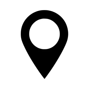 Black Map Pin Icon - Location Marker
