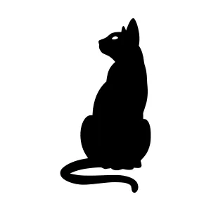 Black Cat Silhouette Vector Graphic