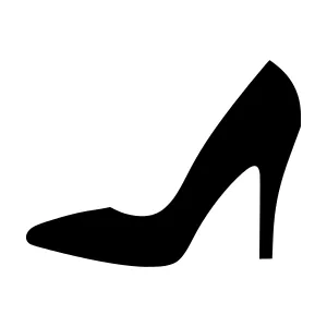 Black High Heel Shoe Silhouette Icon