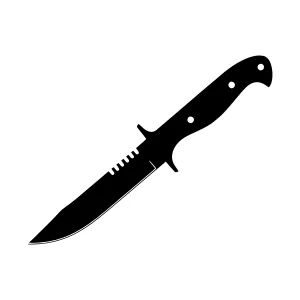 Black Knife Silhouette Vector Icon