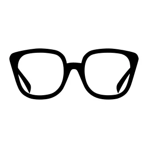 Black Glasses Icon - Vector Illustration