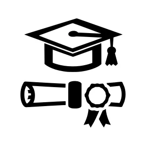 Graduation Icon - Diploma & Cap