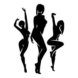 Silhouette Dancers - Dance Vector Illustration