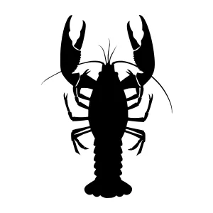 Silhouette Lobster Graphic Vector Illustration