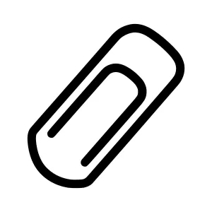 Paper Clip Icon - Simple Outline Vector