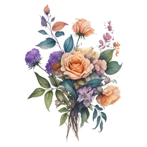 Watercolor Floral Bouquet Illustration