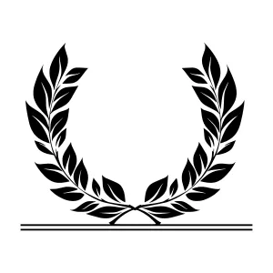 Black Laurel Wreath Design Vector