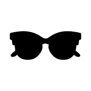 Silhouette Sunglasses Icon - Vector Illustration