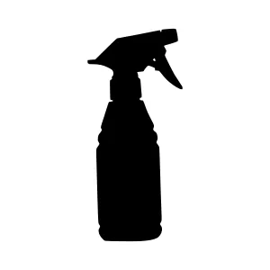 Spray Bottle Silhouette - Black on White