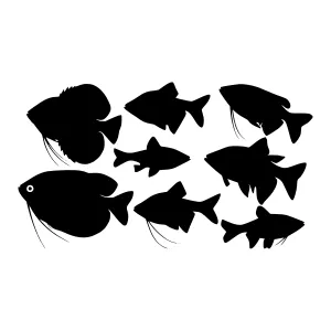 Black Fish Silhouettes - Aquatic Collection