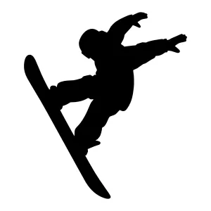 Snowboarder Silhouette - Action Sport Graphic