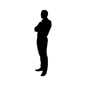 Silhouette Man Standing - Isolated Figure