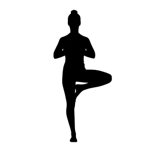 Silhouette Yoga Tree Pose