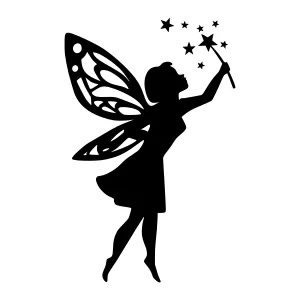 Silhouette Fairy Magic Star Wand
