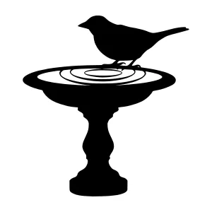 Silhouette Bird Bath - Minimalist Design