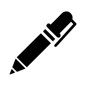 Black Pen Icon - Vector Illustration