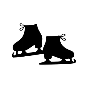Silhouette Ice Skates - Minimalist Design