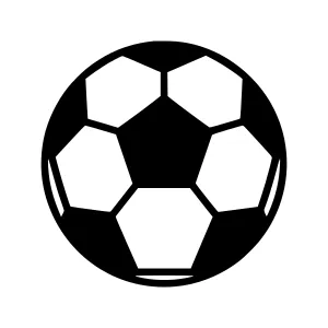 Black & White Soccer Ball Icon