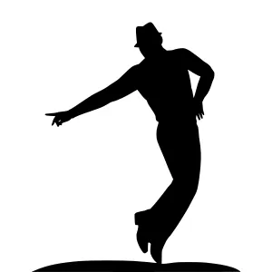 Silhouette Dancer - Black Figure Dance Pose