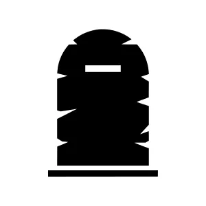 Minimalist Stone Marker Icon - Vector Illustration