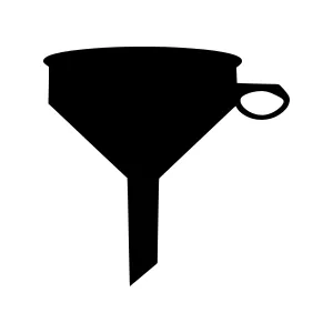 Black Funnel Icon - Simple Vector Illustration