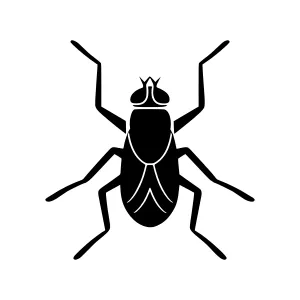 Black Fly Icon - Vector Illustration