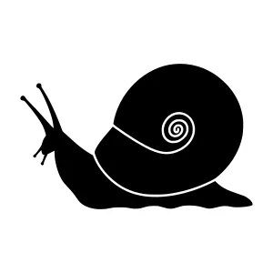 Black Snail Silhouette Vector Illustration