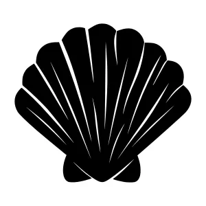 Black Seashell Silhouette Icon