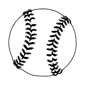 Baseball Ball Line Art Illustration