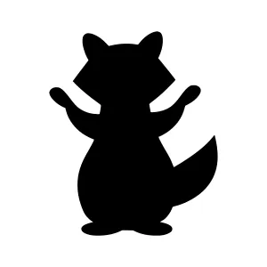 Cute Fox Silhouette Vector Illustration