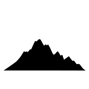 Mountain Silhouette - Black & White Landscape