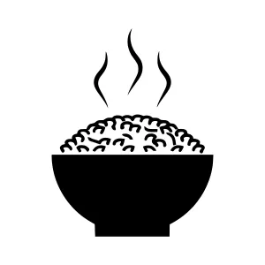 Bowl of Rice Icon - Simple Food Illustration