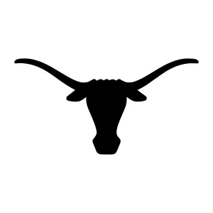 Texas Longhorn Silhouette Vector Icon
