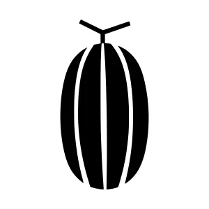 Black Silhouette Cucumber Icon