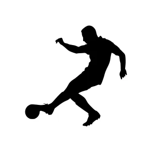 Soccer Player Silhouette - Dynamic Action Shot