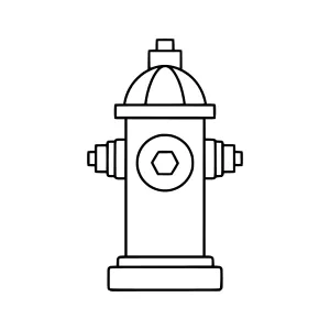 Fire Hydrant Line Art Icon