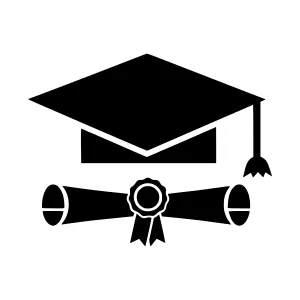 Graduation Icon - Diploma & Cap