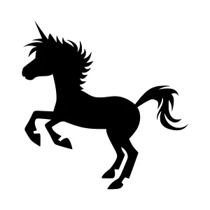 Silhouette Unicorn Vector Illustration