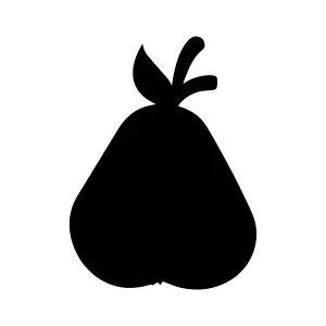 Silhouette Pear Fruit Vector Icon