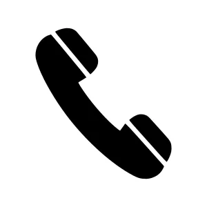 Black Telephone Icon - Vector Illustration