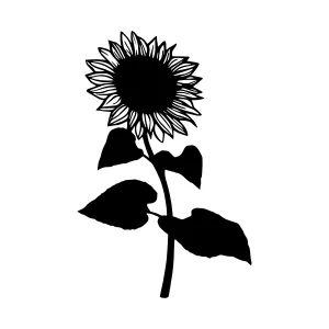 Sunflower Silhouette Vector Illustration