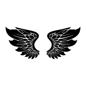 Black Angel Wings Silhouette