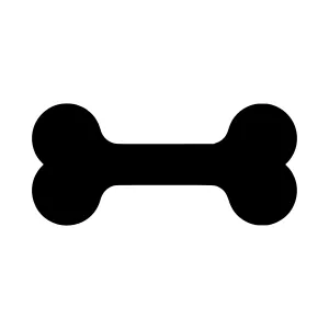 Black Bone Icon - Vector Illustration